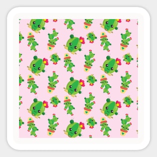 Kawaii Cactus Neck Gaiter Flowering Cactus Neck Gator Sticker